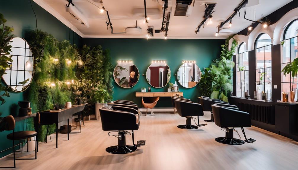 modern stylish salon ambiance