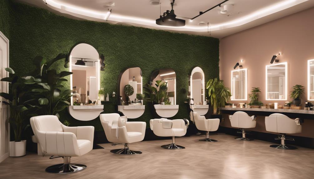 relaxing salon ambiance created